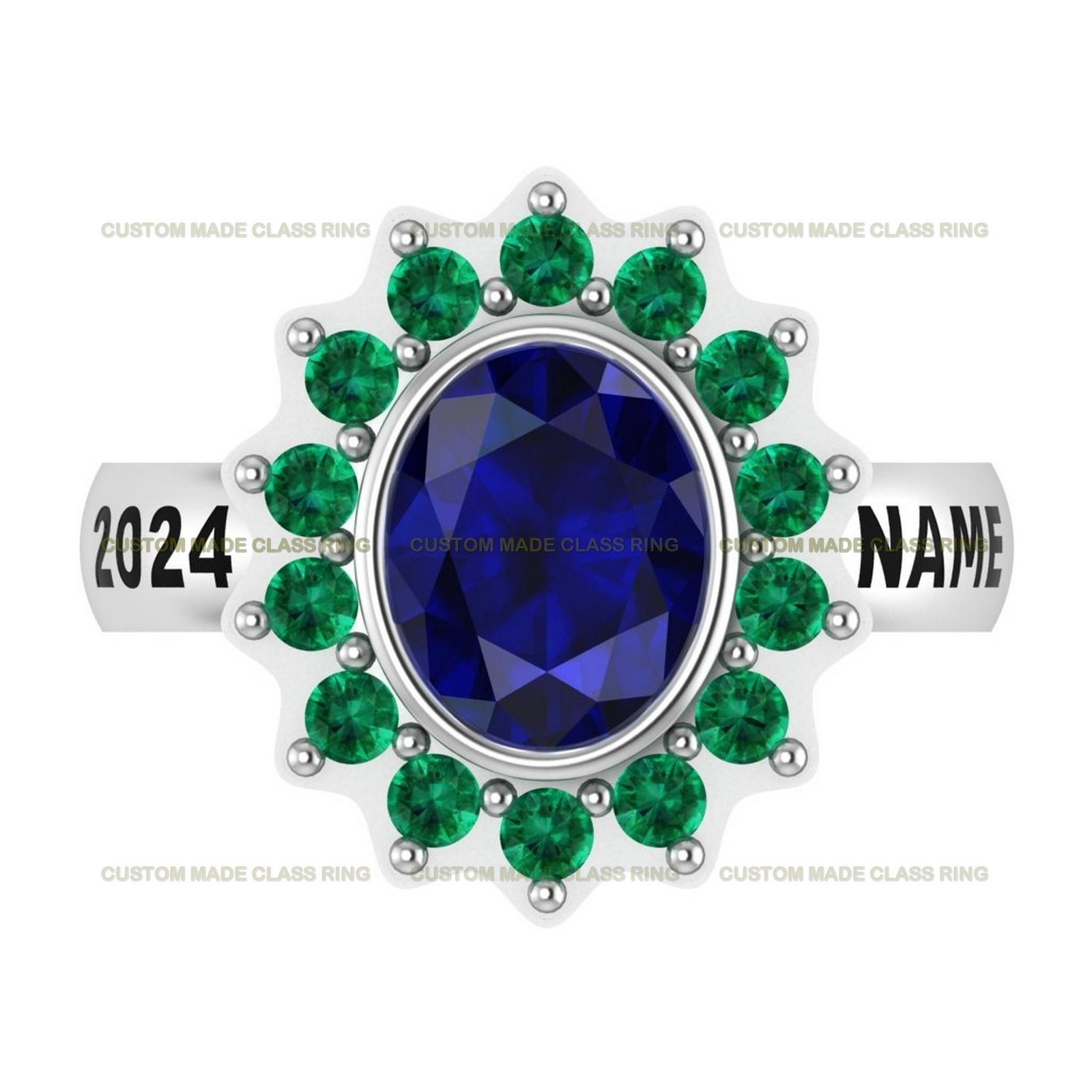 Blossom College Ring, Flower Design Handmade 925 Silver Gift - Image 9
