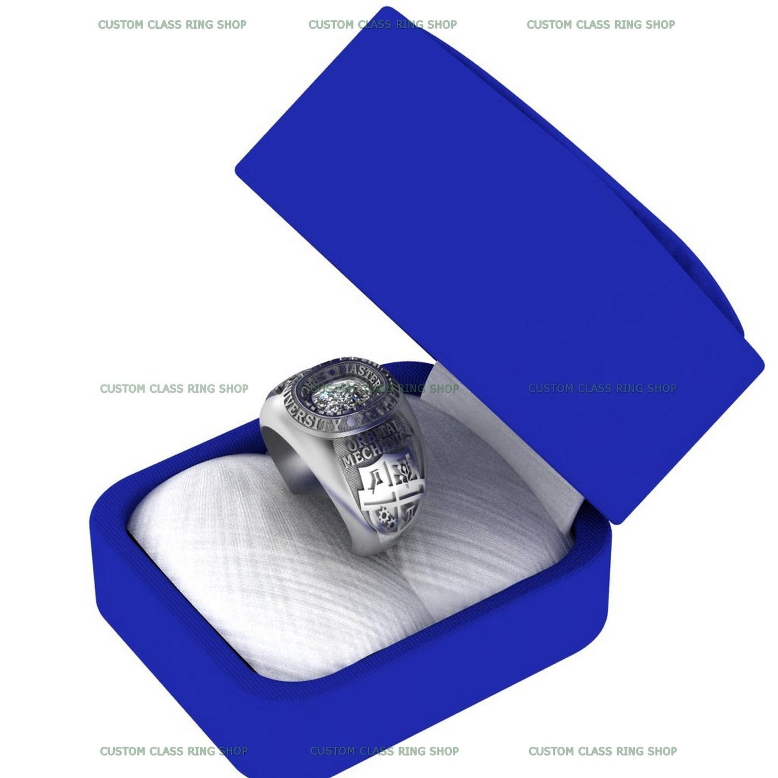 Moissanite Military Ring, Personalized Veteran Gift in 925 Silver - Image 9