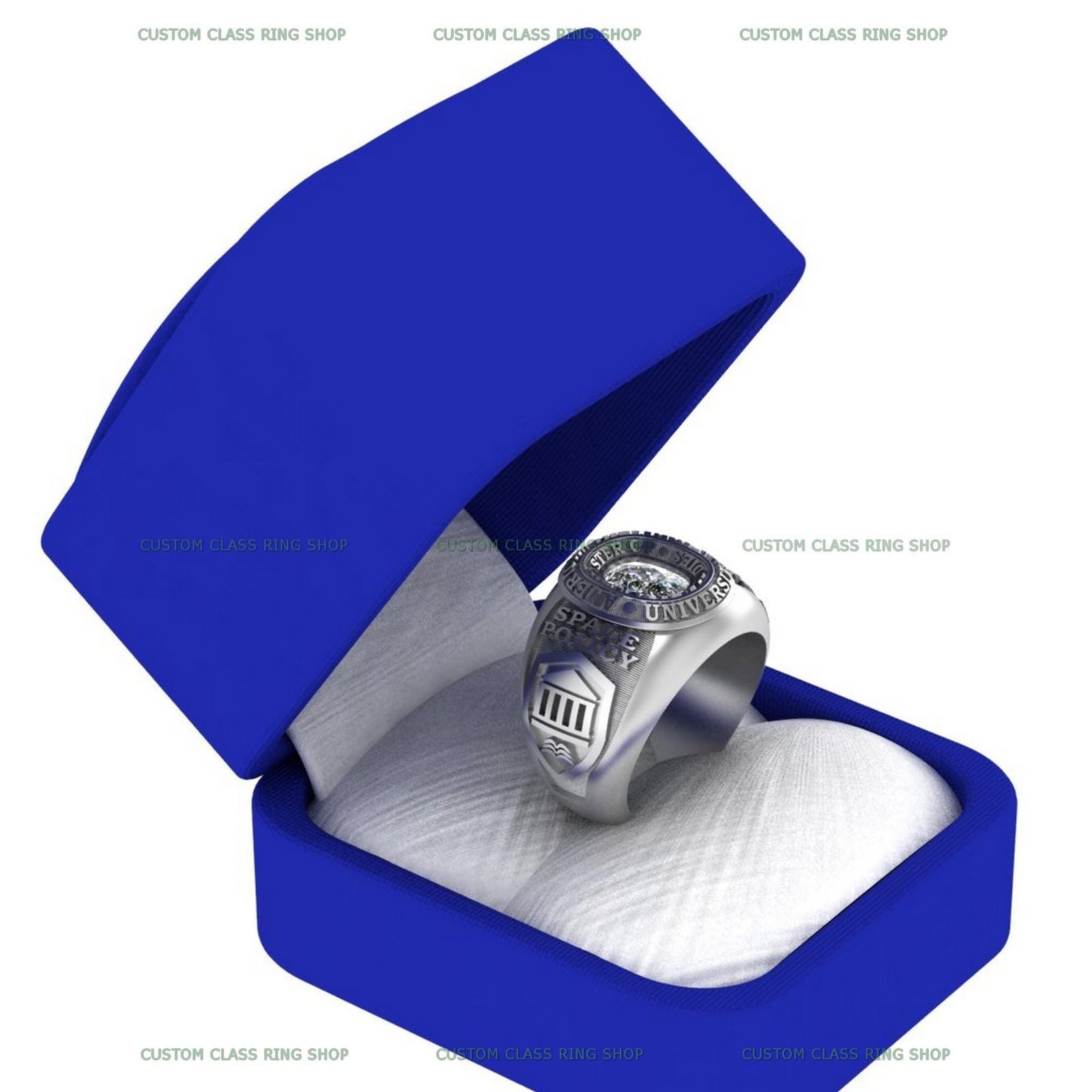 Moissanite Military Ring, Personalized Veteran Gift in 925 Silver - Image 8