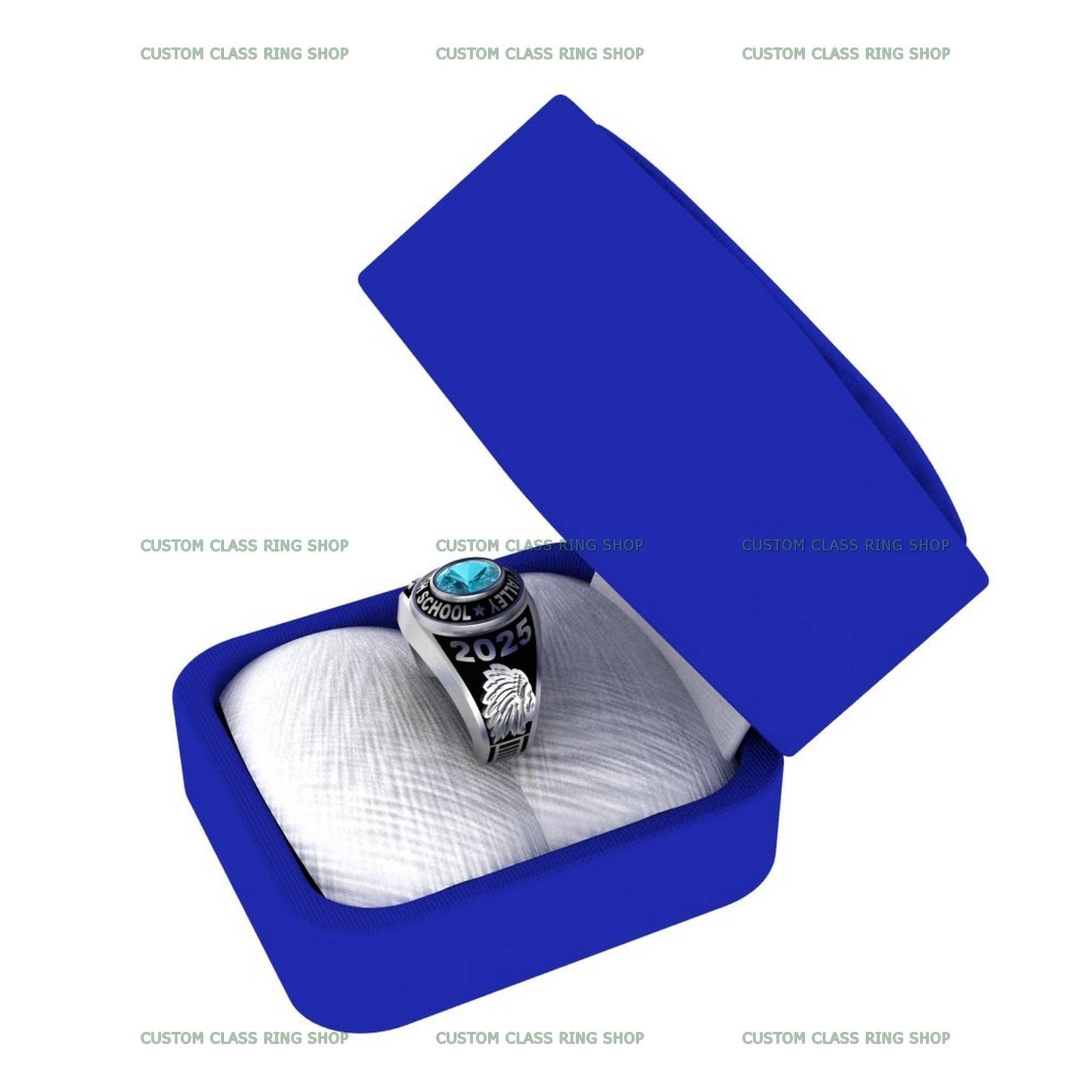 Women's Logo Class Ring, Custom College Emblem in 925 Silver - Image 9