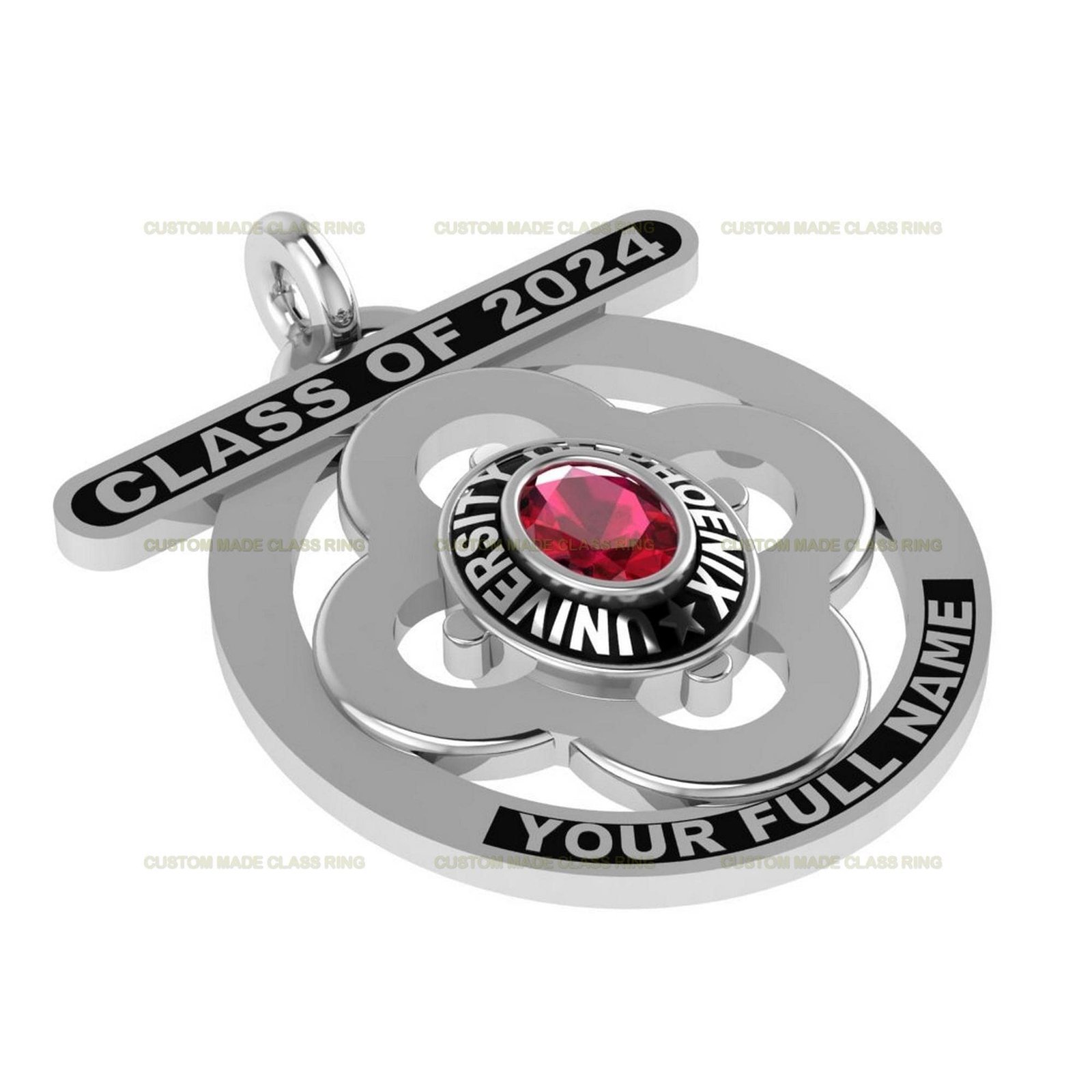 Class of 2026 Pendant, Graduation Necklace Any Year in 925 Silver - Image 3