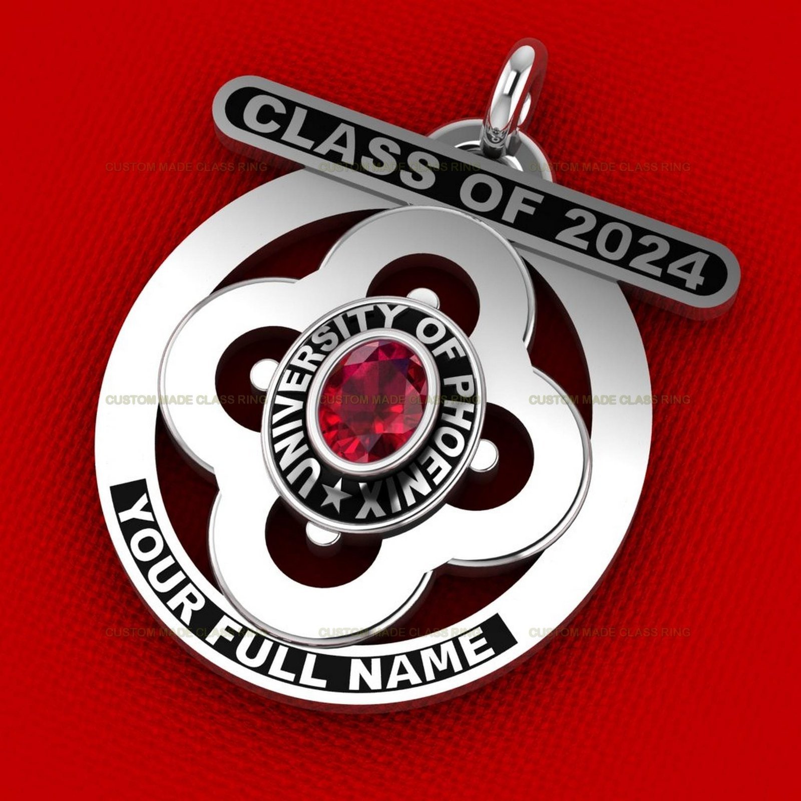 Class of 2026 Pendant, Graduation Necklace Any Year in 925 Silver