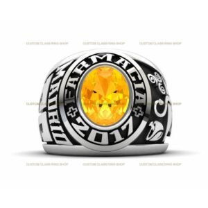 Made to Order Class Ring, Your Own Design in 925 Silver