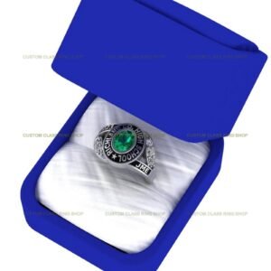 Heirloom Class Ring with Round Stone, Gold, Silver or Platinum