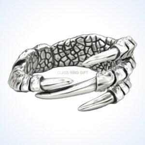 Eagle Talon Ring for Men, Oxidized Sterling Silver Claw Ring